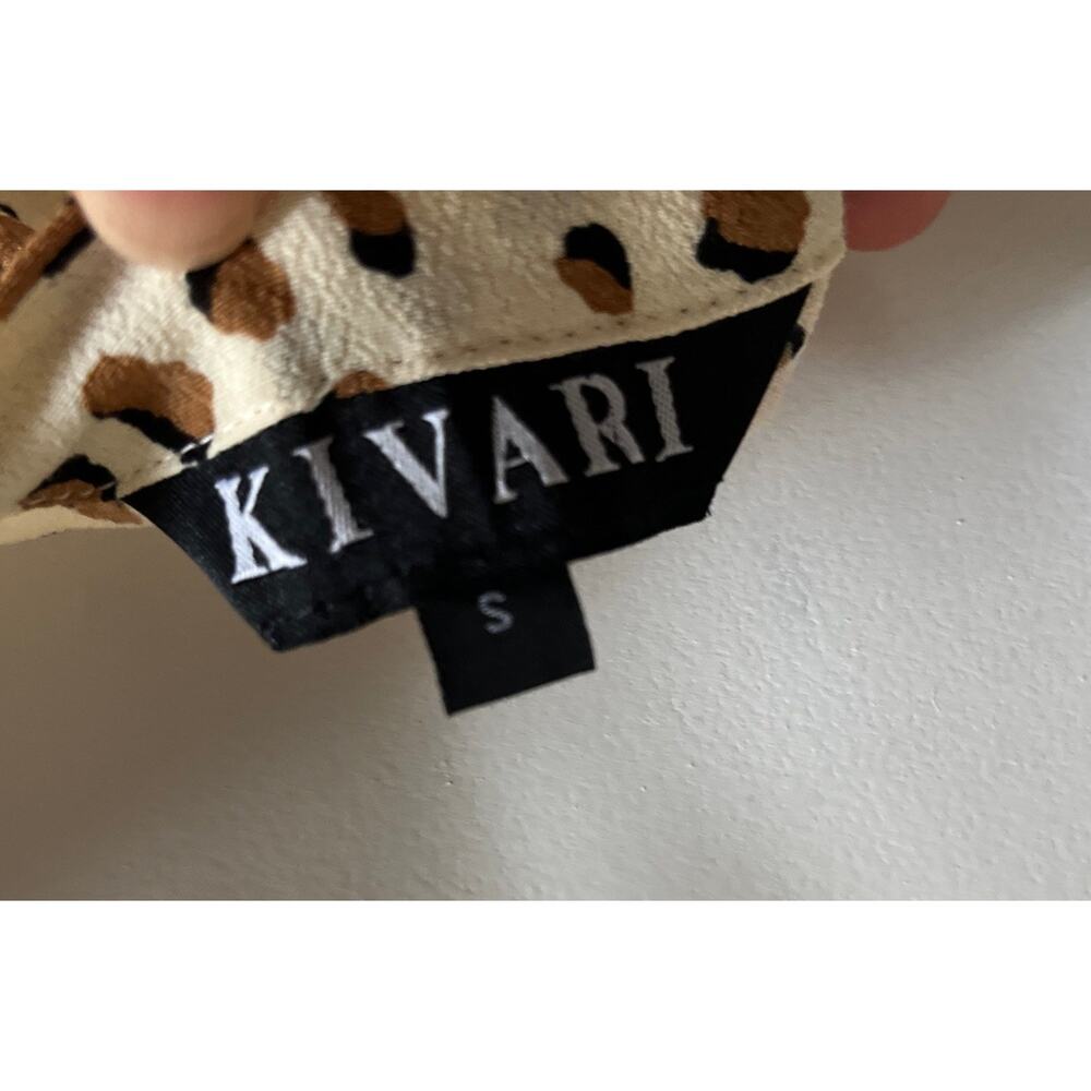 KIVARI Valentina Button Front Midi Dress Leopard Small Excellent - Picture 10 of 11